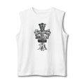 Johnny's Crew Cross Muscle Tank — Vintage Gothic Cross Graphic Tank Top