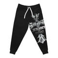 Black Cross Athletic Joggers — 'Journey On' Gothic Streetwear Sweatpants