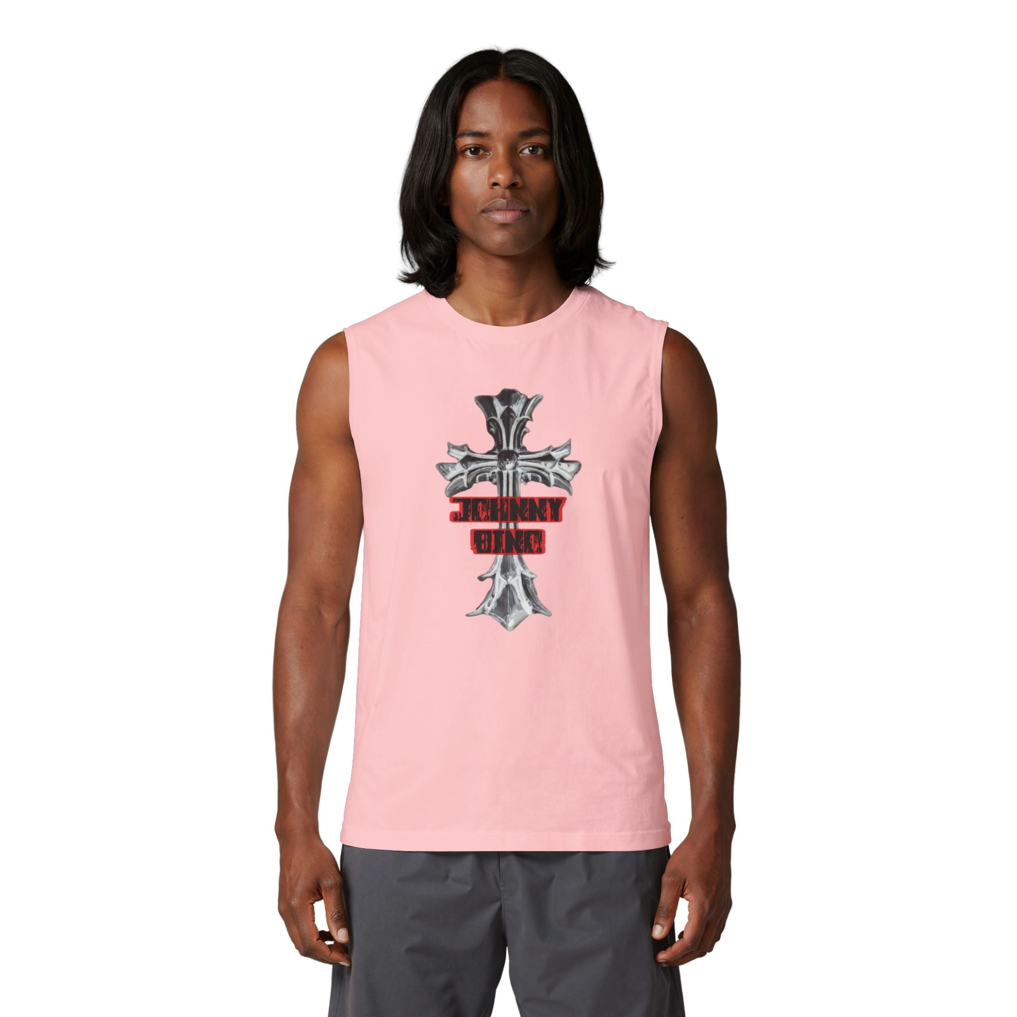Christian Cross Muscle Tank — 'Standing Strong' Graphic Faith Tank Top