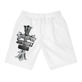 Cross Emblem Athletic Shorts — 'John Henry' Gothic Graphic Sports Shorts