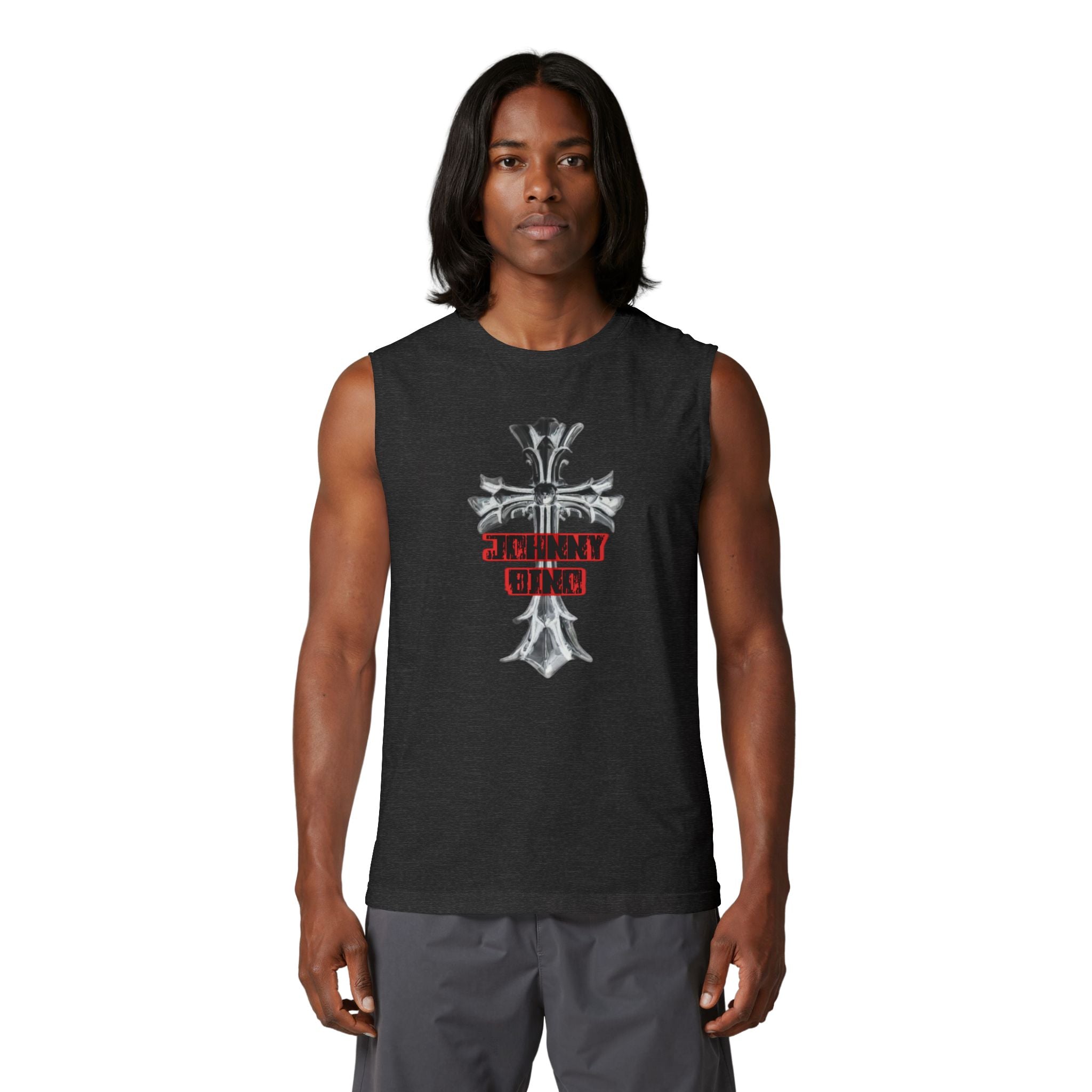 Christian Cross Muscle Tank — 'Standing Strong' Graphic Faith Tank Top