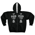 Zip Hoodie — 'Young Millionaire Made' Gothic Cross Full-Zip Hoodie