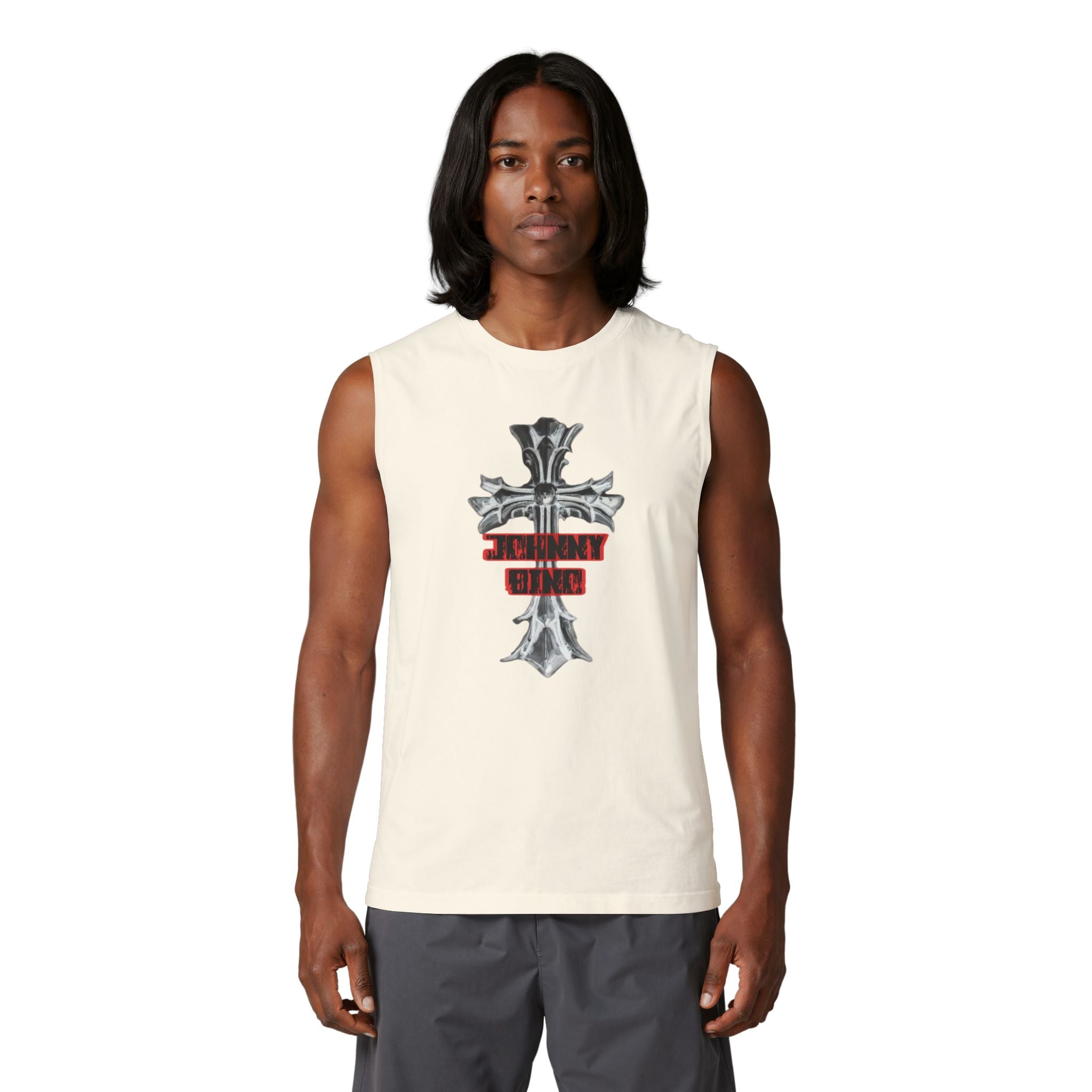 Christian Cross Muscle Tank — 'Standing Strong' Graphic Faith Tank Top
