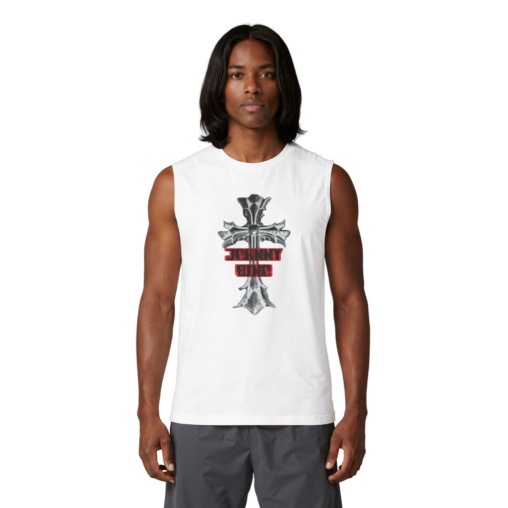 Christian Cross Muscle Tank — 'Standing Strong' Graphic Faith Tank Top