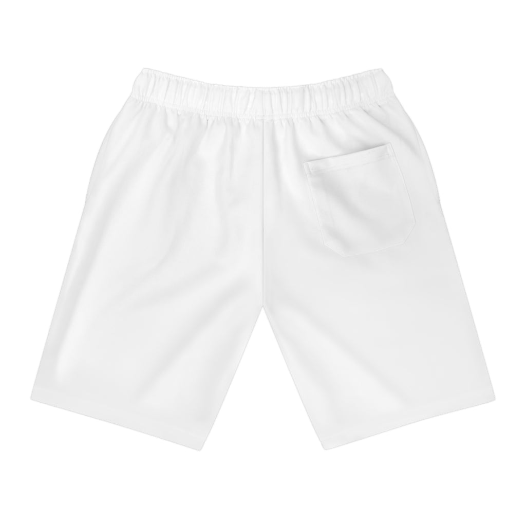 Cross Emblem Athletic Shorts — 'John Henry' Gothic Graphic Sports Shorts