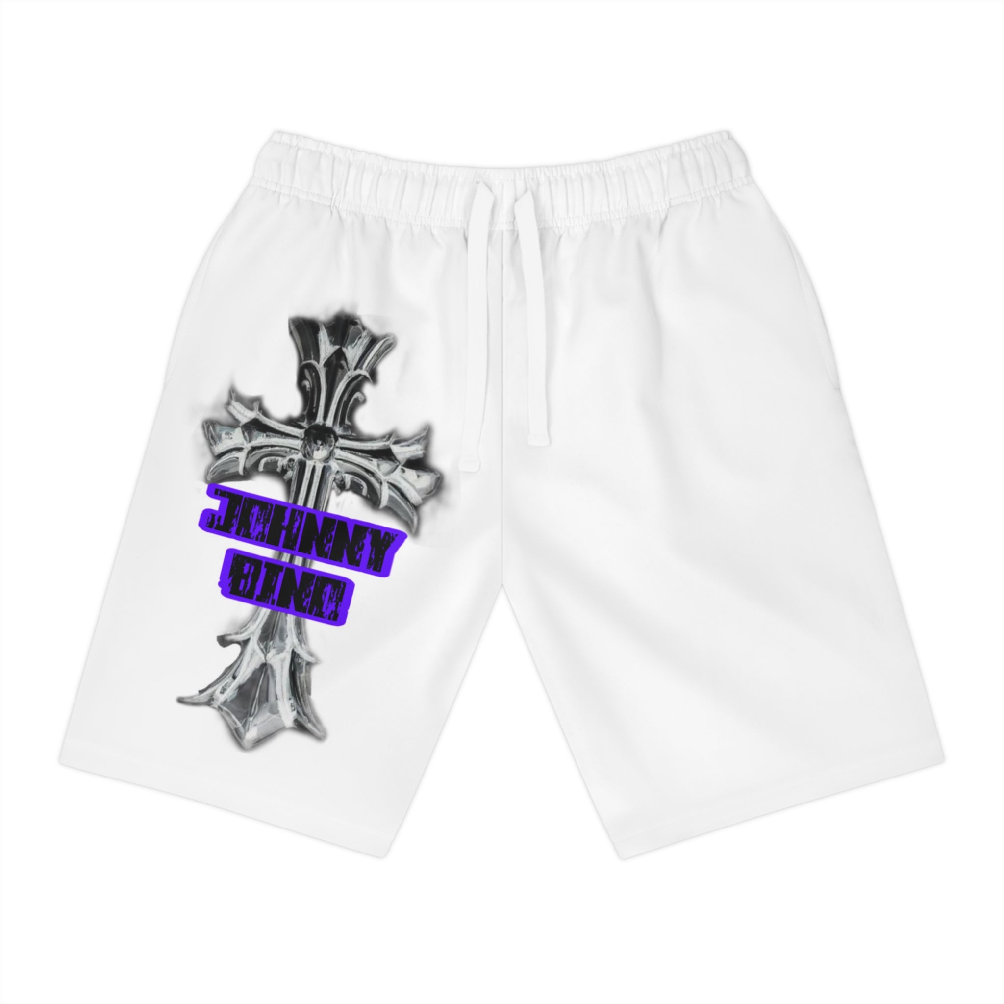 Gothic Cross Athletic Shorts — 'Eternally Binded' Graphic