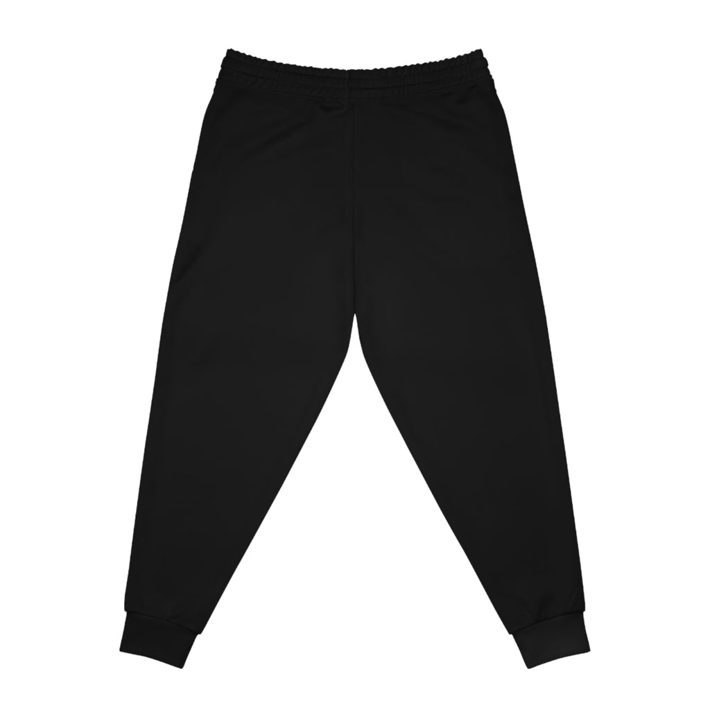 Black Cross Athletic Joggers — 'Journey On' Gothic Streetwear Sweatpants